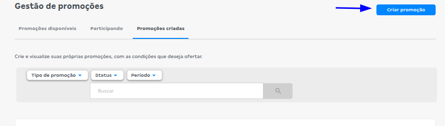 Criação de Promoções (Autosserviço)